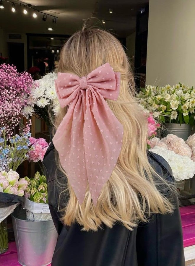 Tobeffect Hair Bow for Women Clips Bulk, Big Ribbon Bows with Long Tail, Oversized Bow Hair Accessories 8PCS - Image 4